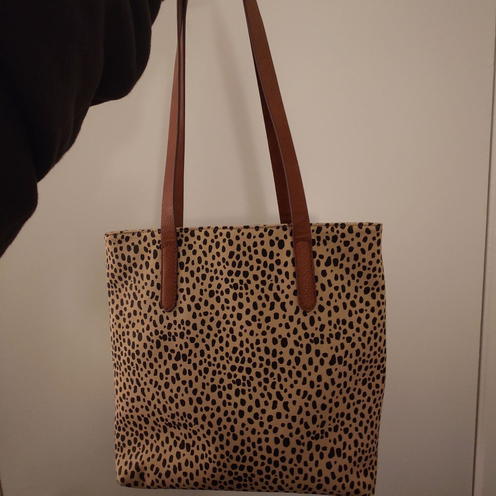 Universal Thread Brown Tote Bag with Animal Print